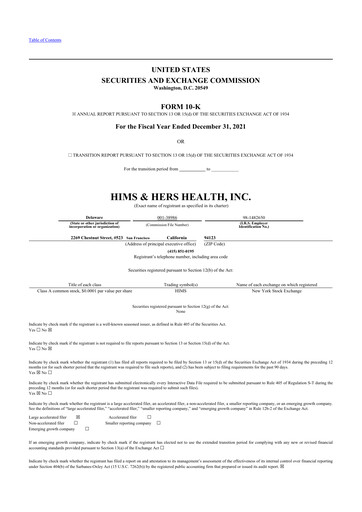 Thumbnail Hims & Hers Health 10-K Annual Report 2021