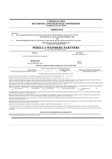 Thumbnail Perella Weinberg Partners 10-K Annual Report 2023