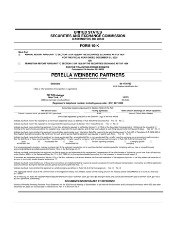 Thumbnail Perella Weinberg Partners 10-K Annual Report 2025