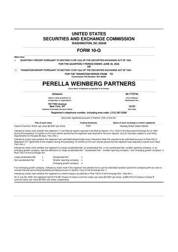 Vorschaubild Perella Weinberg Partners 10-Q Quartalsbericht 2026 