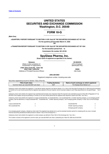 Thumbnail SpyGlass Pharma 10-Q Quarterly Report FY 
