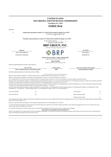 Thumbnail Baldwin Insurance Group 10-K Annual Report 2019