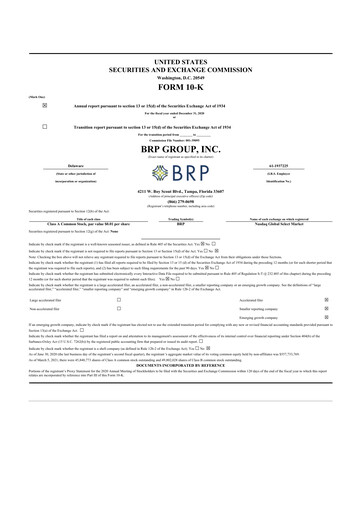 Thumbnail Baldwin Insurance Group 10-K Annual Report 2020