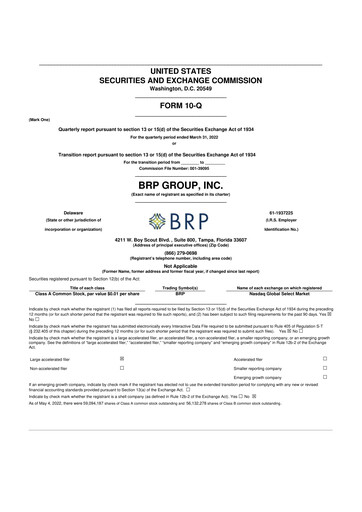 Thumbnail Baldwin Insurance Group 10-Q Quarterly Report FY2022 