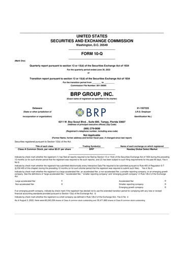 Thumbnail Baldwin Insurance Group 10-Q Quarterly Report FY2022 