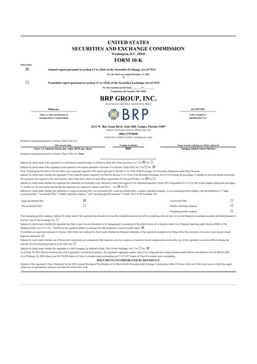 Thumbnail Baldwin Insurance Group 10-K Annual Report 2023