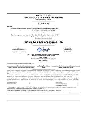 Thumbnail Baldwin Insurance Group 10-Q Quarterly Report FY2025 
