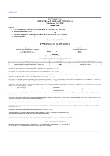 Thumbnail UWM Holdings
 10-K Annual Report 2023