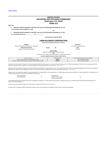 Thumbnail UWM Holdings
 10-Q Quarterly Report FY2024 