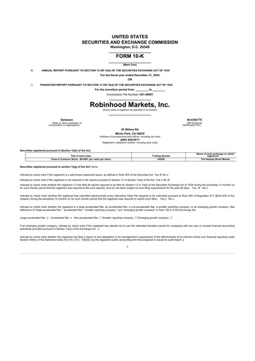 Thumbnail Robinhood 10-K Annual Report 2024
