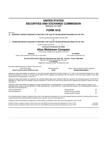 Vorschaubild Kinetik 10-Q Quartalsbericht 2021 