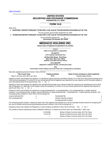 Thumbnail MediaCo Holding 10-Q Quarterly Report FY2024 