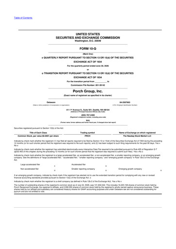 Vorschaubild Porch Group 10-Q Quartalsbericht 2026 