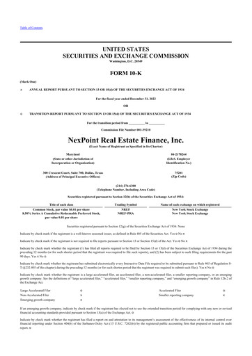 Thumbnail NexPoint Real Estate Finance 10-K Annual Report 2022