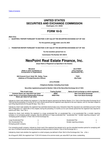 Thumbnail NexPoint Real Estate Finance 10-Q Quarterly Report FY2023 