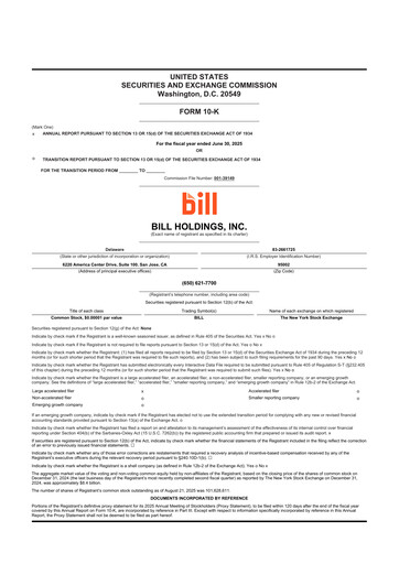 Thumbnail Bill.com 10-K Annual Report 2025