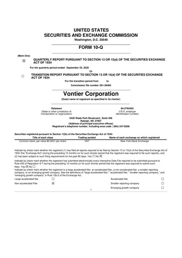 Thumbnail Vontier 10-Q Quarterly Report FY2020 