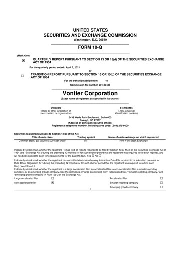 Thumbnail Vontier 10-Q Quarterly Report FY2021 