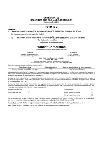 Thumbnail Vontier 10-Q Quarterly Report FY2023 