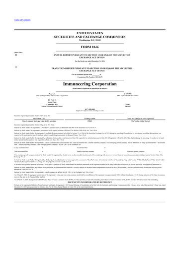 Thumbnail Immuneering 10-K Annual Report 2024