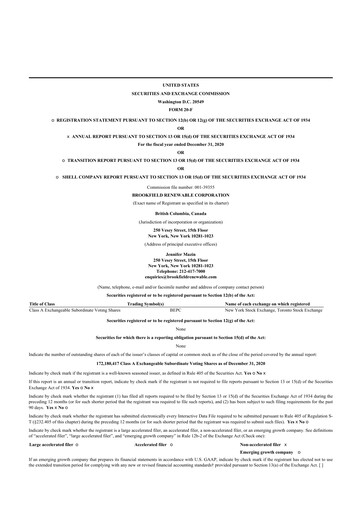 Thumbnail Brookfield Renewable 20-F Annual Report 2020