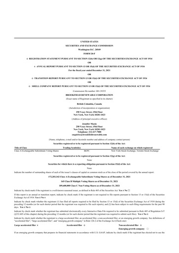 Thumbnail Brookfield Renewable 20-F Annual Report 2021