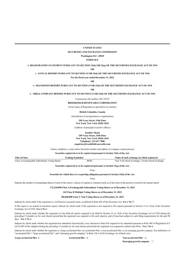 Thumbnail Brookfield Renewable 20-F Annual Report 2022