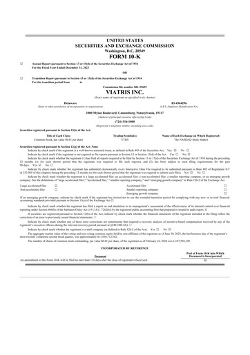 Vorschaubild Viatris 10-K Jahresbericht 2023