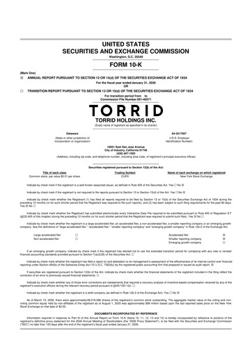 Thumbnail Torrid Holding 10-K Annual Report 