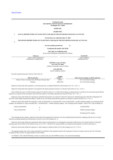 Thumbnail Claritev 10-K Annual Report 2020