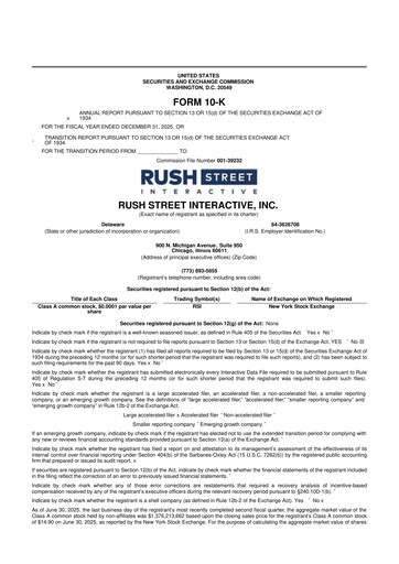 Thumbnail Rush Street Interactive 10-K Annual Report 2025