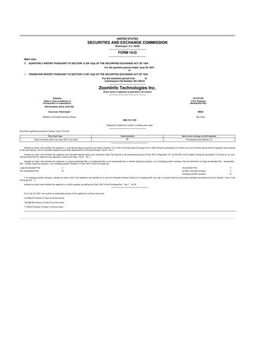 Thumbnail ZoomInfo 10-Q Quarterly Report FY2021 