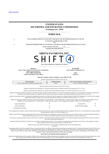 Thumbnail Shift4 Payments
 10-K Annual Report 2023