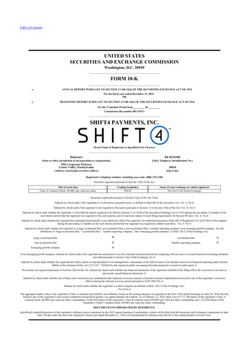Thumbnail Shift4 Payments
 10-K Annual Report 2024