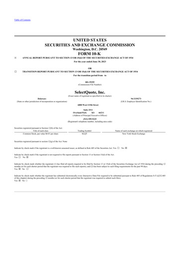 Thumbnail SelectQuote 10-K Annual Report 2023