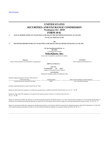 Thumbnail SelectQuote 10-K Annual Report 2025