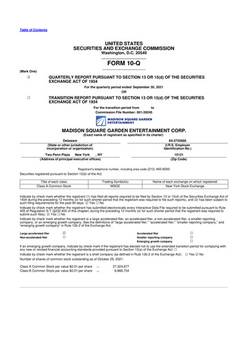 Thumbnail Sphere Entertainment 10-Q Quarterly Report FY2022 
