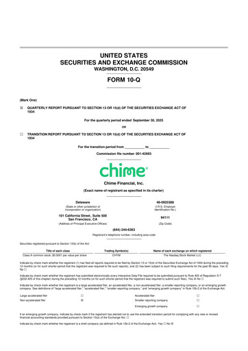 Thumbnail Chime Financial 10-Q Quarterly Report FY2025 