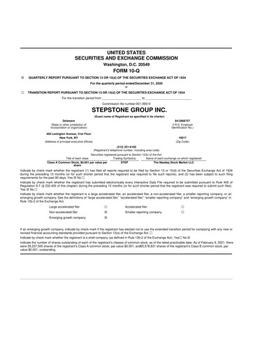 Thumbnail StepStone Group
 10-Q Quarterly Report FY2021 