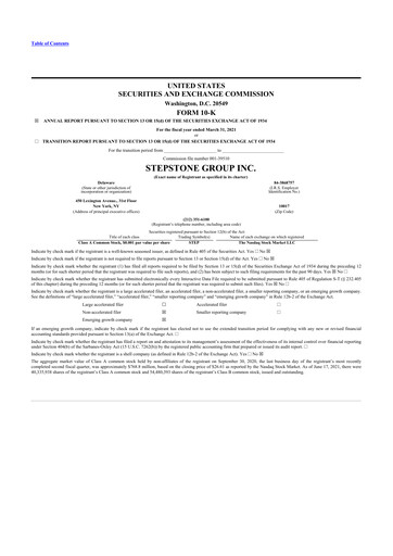 Miniature StepStone Group
 10-K Rapport annuel 2021