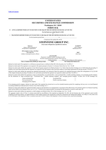 Miniature StepStone Group
 10-K Rapport annuel 2022