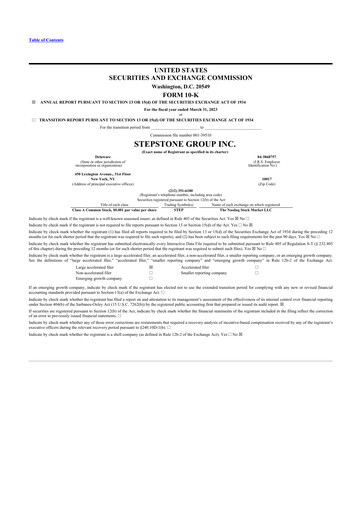 Miniature StepStone Group
 10-K Rapport annuel 2023