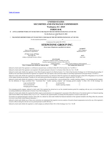 Miniature StepStone Group
 10-K Rapport annuel 2024