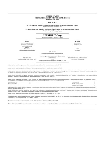 Thumbnail Netstreit 10-K Annual Report 2021