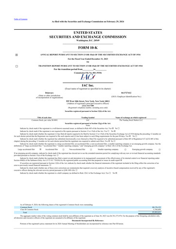 Thumbnail IAC Inc. 10-K Annual Report 2023