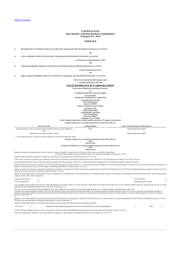 Vorschaubild Legend Biotech 20-F Jahresbericht 2023