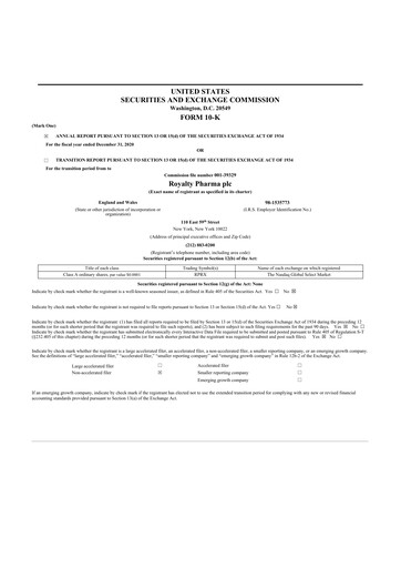 Thumbnail Royalty Pharma 10-K Annual Report 2020