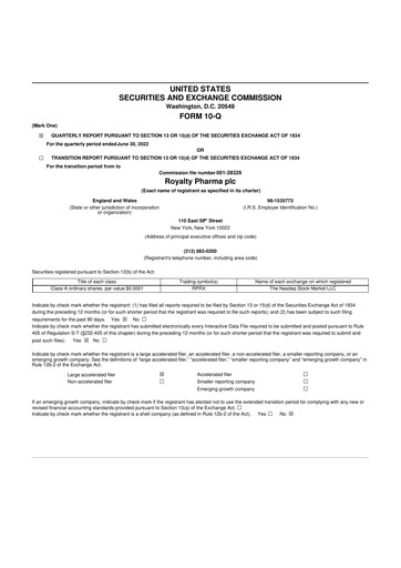 Thumbnail Royalty Pharma 10-Q Quarterly Report FY2022 