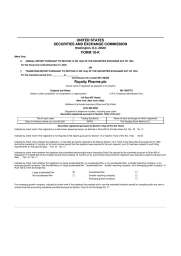 Thumbnail Royalty Pharma 10-K Annual Report 2025