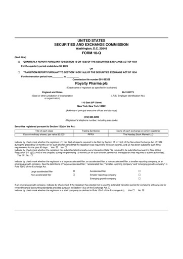 Thumbnail Royalty Pharma 10-Q Quarterly Report FY2026 